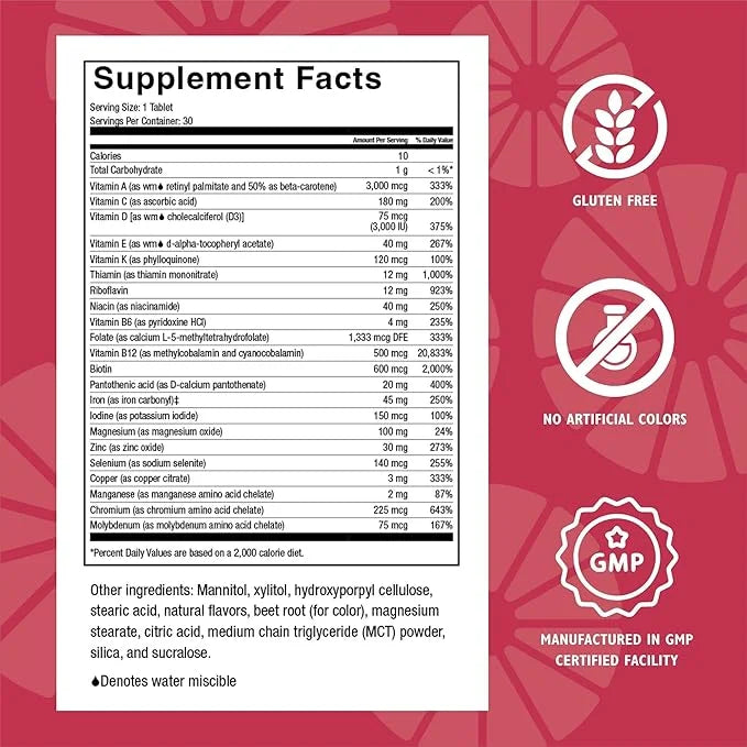 Celebrate Vitamins CelebrateONE 45 Chewables, 45mg Iron (90 Tablets)
