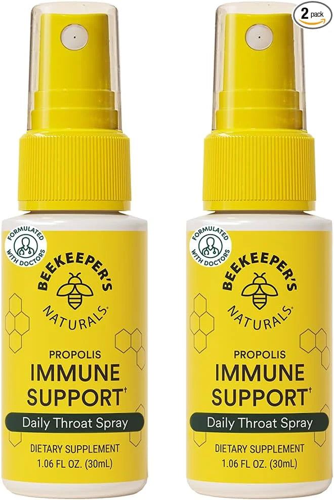 Beekeeper's Naturals Propolis Throat Spray, Natural 1.06 oz 2)