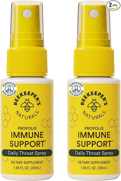 Beekeeper's Naturals Propolis Throat Spray, Natural 1.06 oz 2)