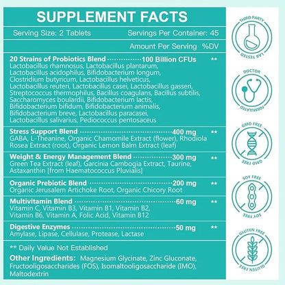 Probiotics for Men Digestive Health 100 (90 Tablets)