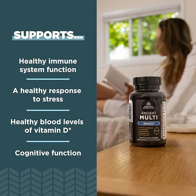 Ancient Nutrition Multivitamin for Immune Support, 21 Vitamins 90 Capsules