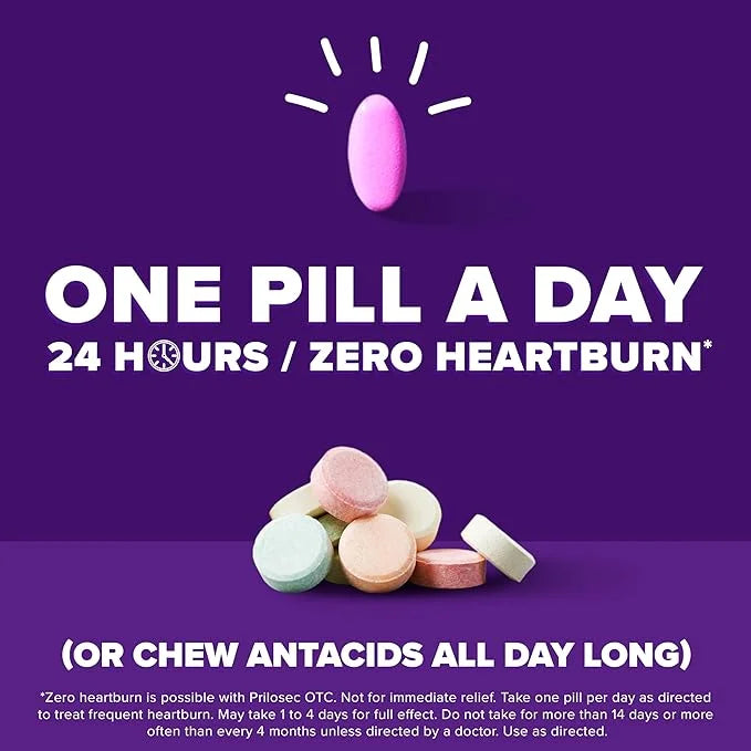 Prilosec OTC, Omeprazole Delayed Release 20mg, 24 Hour 20mg, 42 42 Tablets