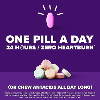 Prilosec OTC, Omeprazole Delayed Release 20mg, 24 Hour 20mg, 42 42 Tablets