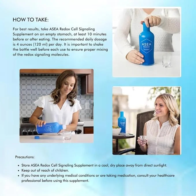 ASEA Redox Cell Signaling Supplement - Cellular Energy & Heart Supplements for Men and Women - Hormonal Balance & Energy B...