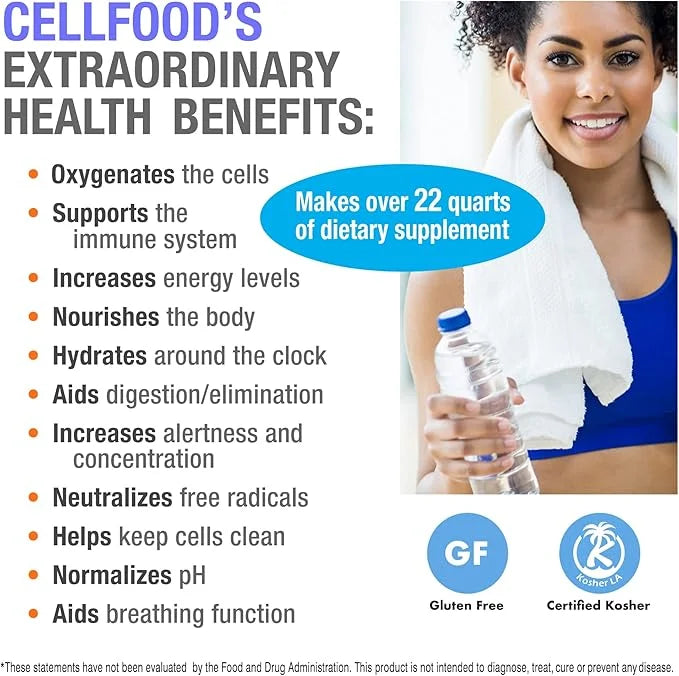 Cellfood Oxygen Boost, 1 fl oz - Liquid Oxygen Supplement for Lymphatic Drainage, Altitude Sickness, Jet Lag, Fatigue, Hea...