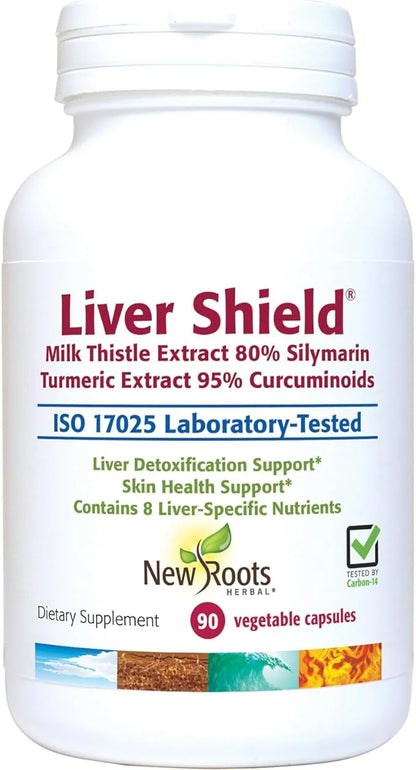 NEW ROOTS HERBAL Liver Shield 80% Silymarin 90 Capsules