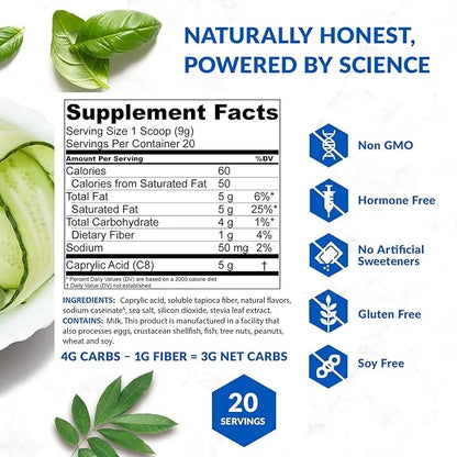 BioTrust Keto Elevate – C8 MCT Oil Powder – Ketogenic MCT Coffee Creamer, Keto Coffee Creamer – Clean Energy, Mental Focus...