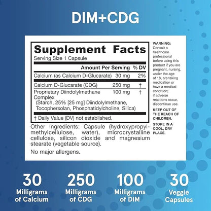 Jarrow Formulas® DIM + CDG, Dietary Supplement, Liver Detox Support for Healthy Hormone Regulation and General Wellness, 3...
