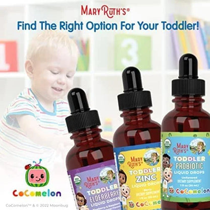MaryRuth Organics CoComelon Vitamin D3 K2 Liquid Drops for Toddlers | Vitamin K2 D3 Supplement for Kids Ages 1-3 | Calcium...