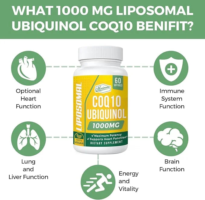 1000mg Liposomal CoQ10 Softgels CoQ10 Ubiquinol Q10 | 60 Softgels