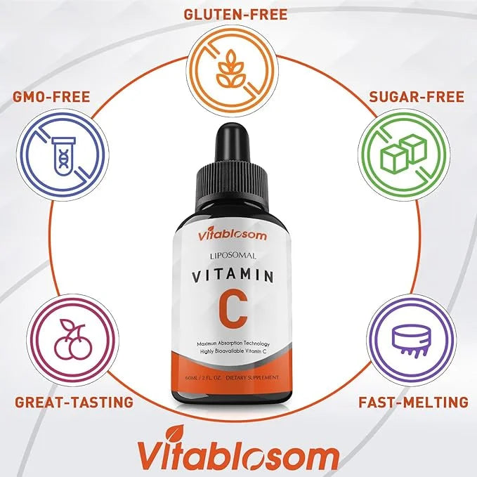 Liposomal Vitamin C 2000mg Liquid for Adults, High Absorption VIT C, Maximize Vitamin C, Good for Immune System & Antioxid...