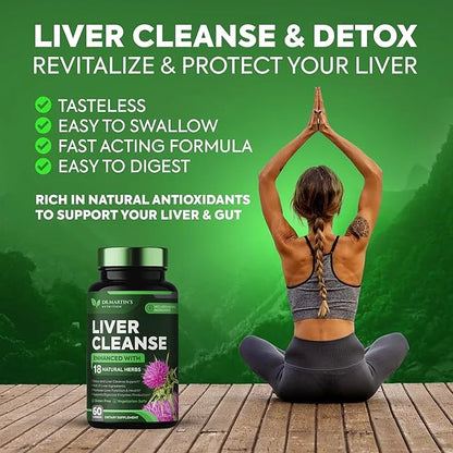 Liver Cleanse Detox & Repair Formula Supplement 21 Ingredients