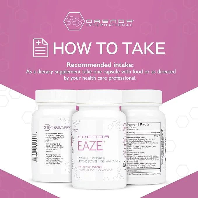 Orenda Eaze®: Gut Wellness Capsules 6-in-1 Digestive 30 Capsules
