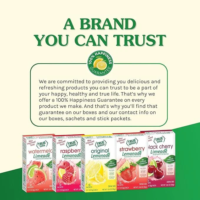 True Lemon Wildberry Lemonade Water Enhancer Drink Mix (12 Pack of 10 Count Boxes), Low Calorie Drink Mix Packets for Wate...