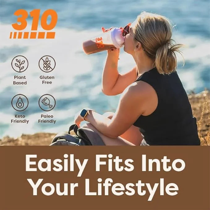 310 Nutrition All-In-One Meal Replacement Shake - Fiber-Rich Vegan Superfood Blend with Natural Sweeteners - Low Carb, Ket...