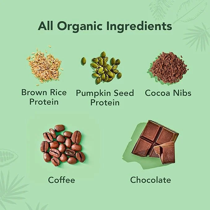 ALOHA Organic Plant Based Protein Bars - Chocolate Espresso (85mg Caffeine) - 12 Bars, Vegan, Low Sugar, Gluten-Free, Pale...
