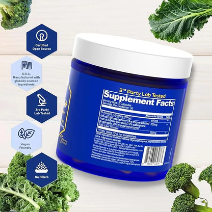 NATURAL STACKS Sulforaphane Supplement 25mg 60 Vegan