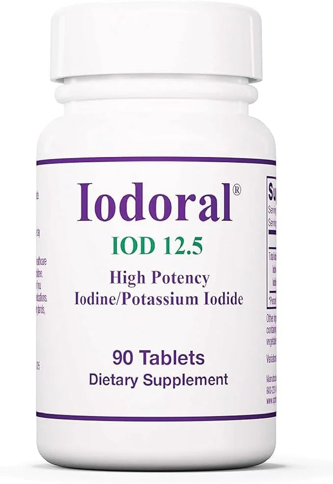 Optimox Iodoral 12.5mg Supplement – Iodine for Thyroid Support, Potassium Iodide Tablets, Lugol Solution, Daily Vitamins &...