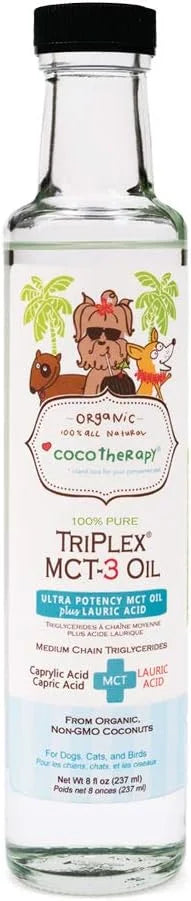 CocoTherapy Triplex MCT-3 Oil, Non-GMO, 100% Pure and Natural, 8 oz. - Product Image