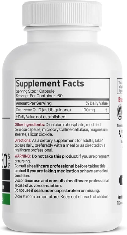 Bronson CoQ10 100 MG High Potency 60 Vegetarian