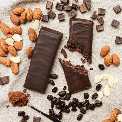 Zing Dark Chocolate Mocha Vegan Protein Bars, Gluten Free with High Protein, High Fiber, Dairy Free Nutrition Bars, Plant ...