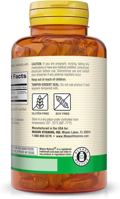 MASON NATURAL Vitamin E 450 mg (1,000 IU) 50 Softgels