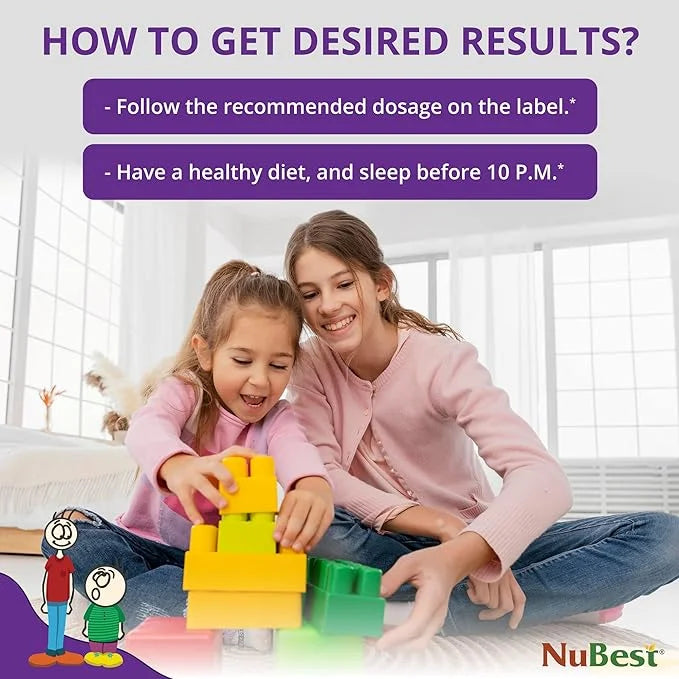 NuBest Tall Kids for Toddlers and 2 to 9 - 60 Chewable 6 Pack