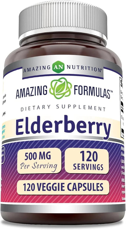 Amazing Formulas Elderberry 500mg 120 Veggie