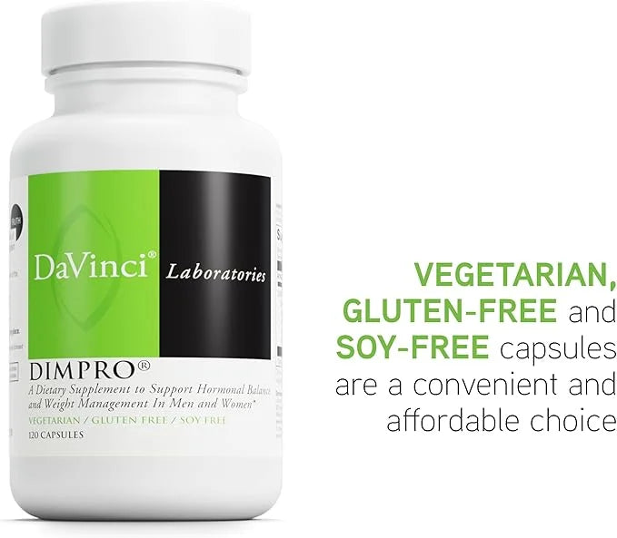 DAVINCI Labs DIMPro 75mg - Helps Support Hormonal Balance, Estrogen Metabolism & More with DIM - Gluten-Free - 120 Capsule...