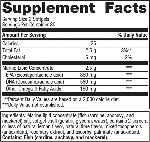 Metagenics OmegaGenics Fish Oil EPA-DHA 720- Omega-3 Fish 60 Softgels