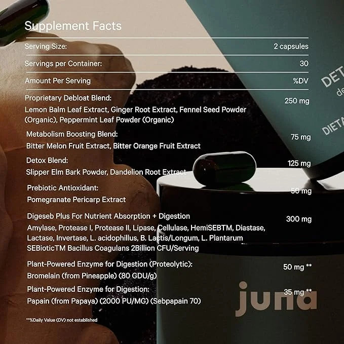Juna Detox Digestive Enzymes 2- in -1 Digestive