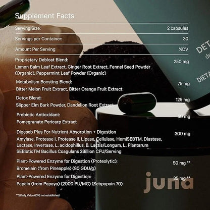 Juna Detox Digestive Enzymes 2- in -1 Digestive