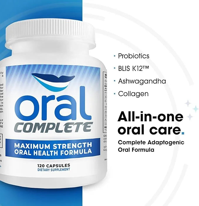 Oral Complete 11-in-1 Dental Probiotics, Bad Breath Treatment Halitosis Tonsil Stone with Non-GMO with BLIS K12, Ashwagand...
