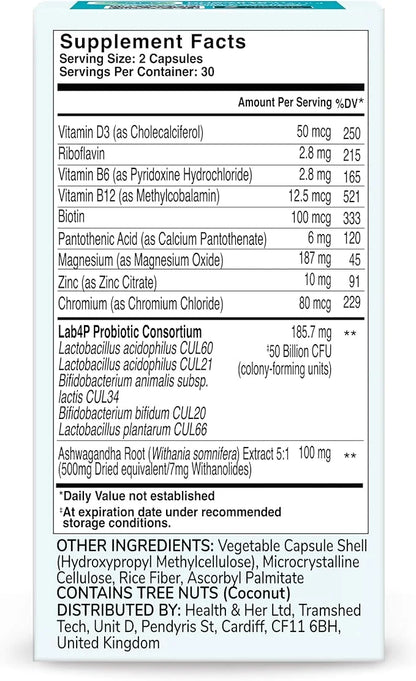 Health & Her Weight Management Probiotic | Perimenopause & Menopause - Clinically Studied 50bn CFU probiotic to Support Gu...