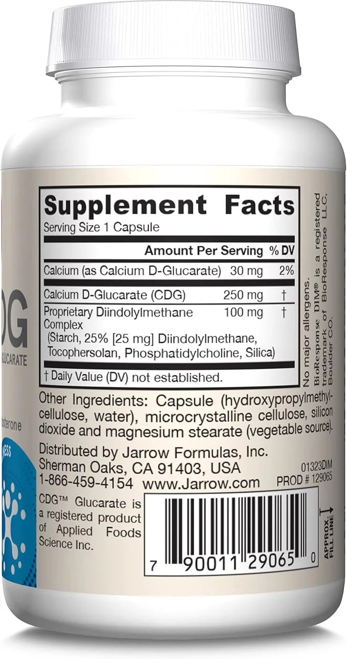 Jarrow Formulas® DIM + CDG, Dietary Supplement, Liver Detox Support for Healthy Hormone Regulation and General Wellness, 3...