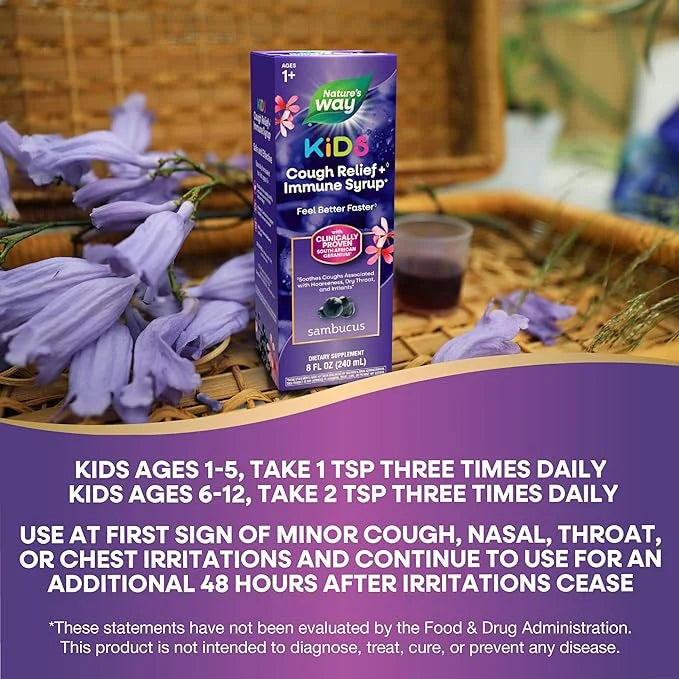 Nature’s Way Sambucus Kids Cough Relief 8 Oz