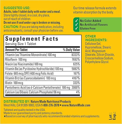 Nature Made Time Release Vitamin B-100 60 Time 60 Day