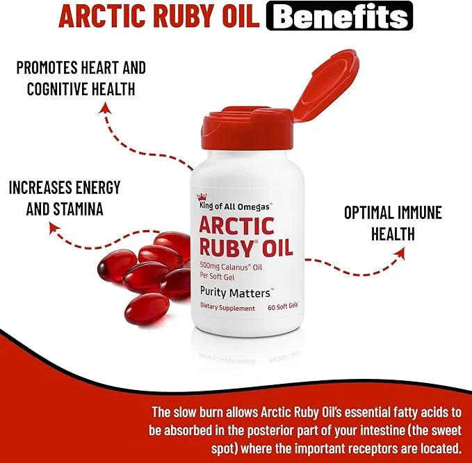 Arctic Ruby Oil 3 Supplement 2mg - 60 Softgels (2 Pack)