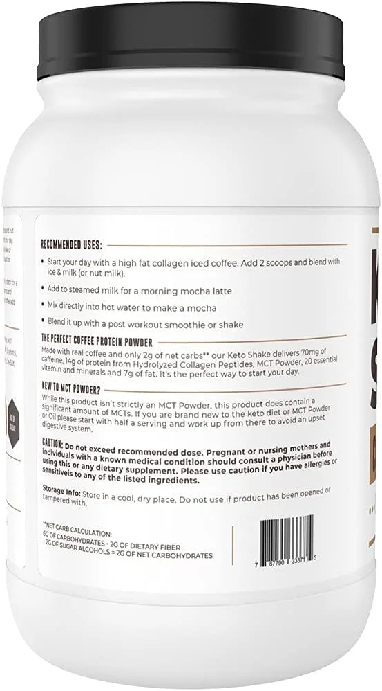Keto Breakfast Shake Meal Replacement, 2lb