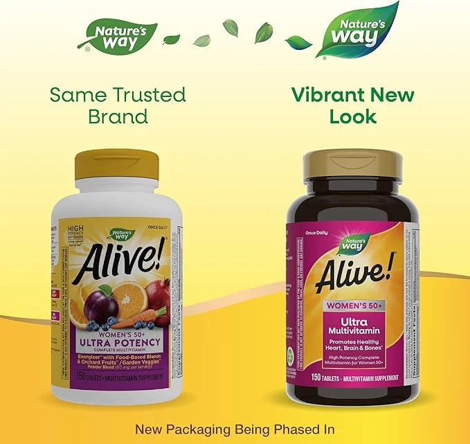 Nature’s Way Alive! Women’s 50+ Ultra B12, Gluten-Free, 150 Tablets