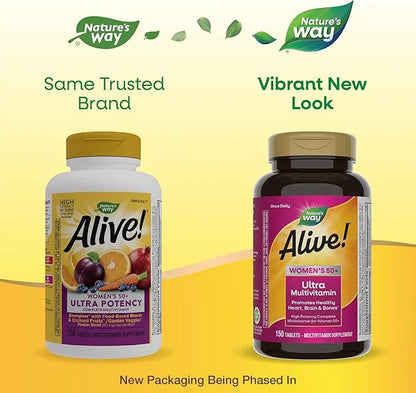 Nature’s Way Alive! Women’s 50+ Ultra B12, Gluten-Free, 150 Tablets