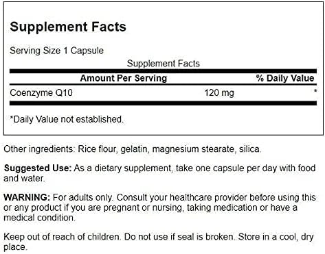 Swanson CoQ10 - Helps Promote Heart Q10 Supplement (100 Capsules, 120mg Each)