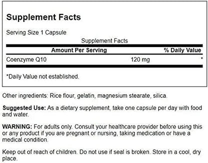 Swanson CoQ10 - Helps Promote Heart Q10 Supplement (100 Capsules, 120mg Each)