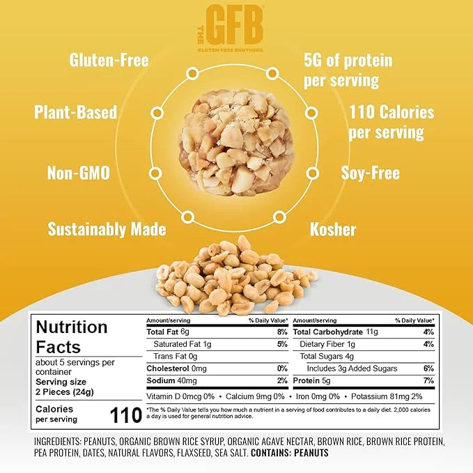 The GFB Variety Pack Protein Bites - Gluten Free, Plant Based, Non GMO, Sustainably Made – Ridiculously Tasty, Healthy, Ve...
