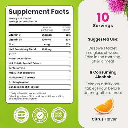 NoMoreDrinks Anti Alcohol Craving Supplement | Liver Detox & Combat Cravings | Energy Support Alcohol Replacement Drink | ...