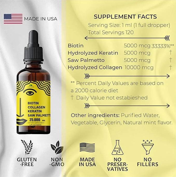 Liquid Collagen Supplements for Women 10000mcg Collagen 5000 mcg 5000 mcg 5000 mcg 4fl oz