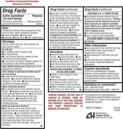 HealthA2Z® Fluticasone Propionate Nasal Sprays 24 Hour (2 Packs)