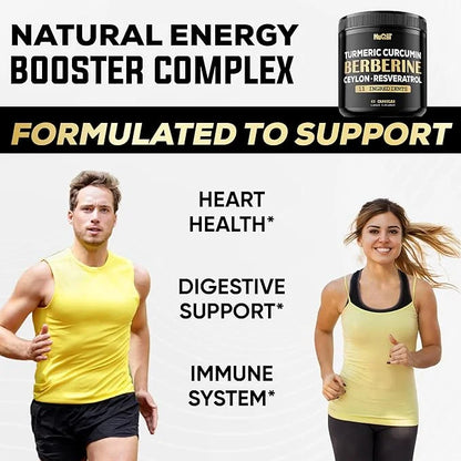 Berberine Supplement with Turmeric Curcumin 4500mg 4500mg & 60 Capsules