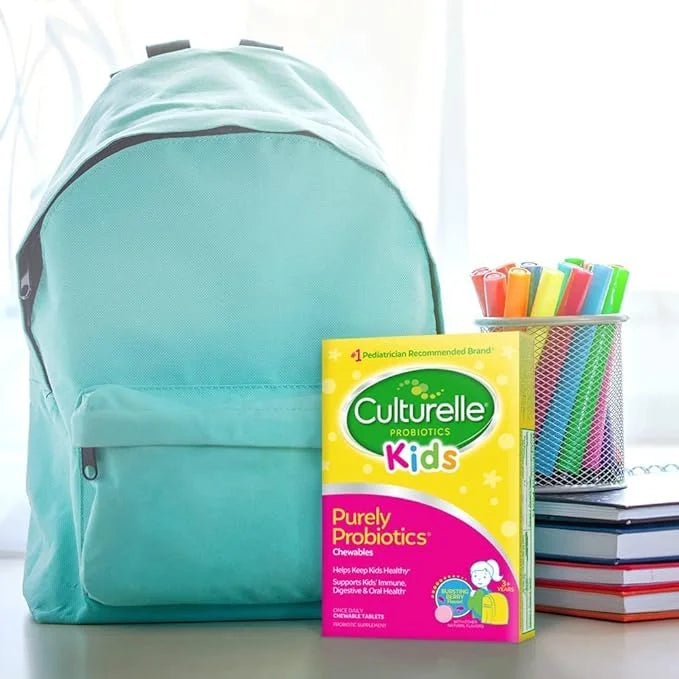Culturelle Kids Chewable Daily Probiotic for Kids, Ages 3+, 30 Count, #1 Pediatrician-Recommended Brand, Natural Berry Fla...