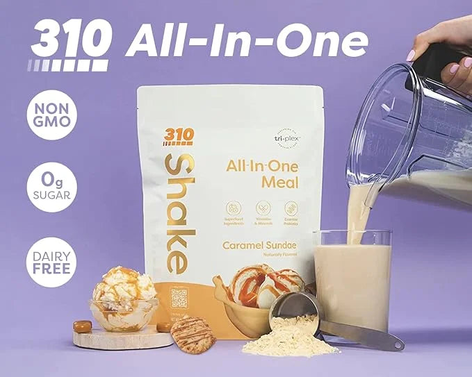 310 Nutrition - All In One Meal Replacement Shake - Superfood Blend with Fiber - Natural Sweeteners - Low Carb Shake, Keto...